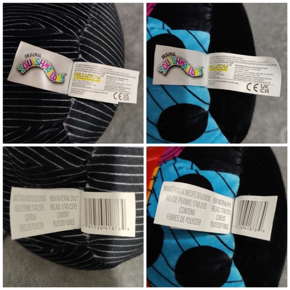 KELLYTOY/DISNEY 2021 Squishmallows TNBC Jack & Sally Plushie Bundle - Picture 7 of 7